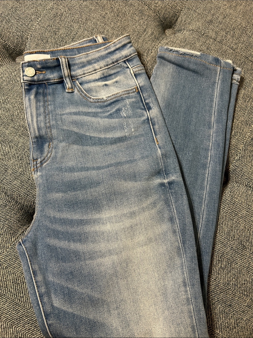 Light Blue Skinny Jeans - Stretch Denim Skinny Fit